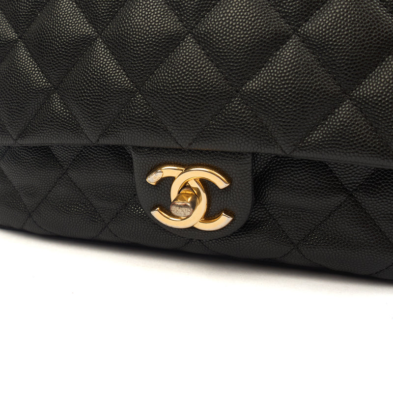 Picture of Chanel Cross Body Chain Around Flap in Black, Caviar Leather