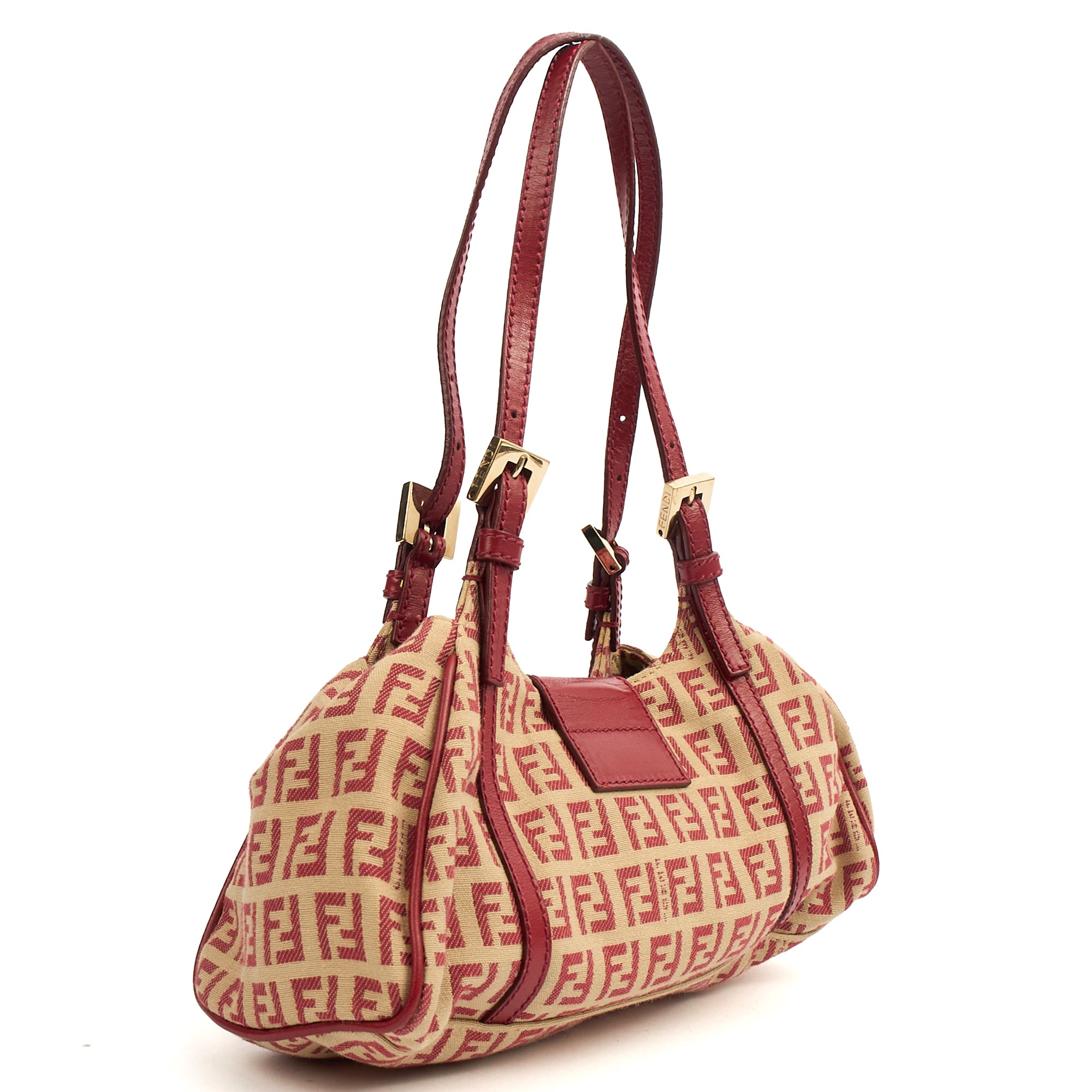 Fendi Mini Bag Zucca Tote in Red, Canvas | The Handbag Clinic