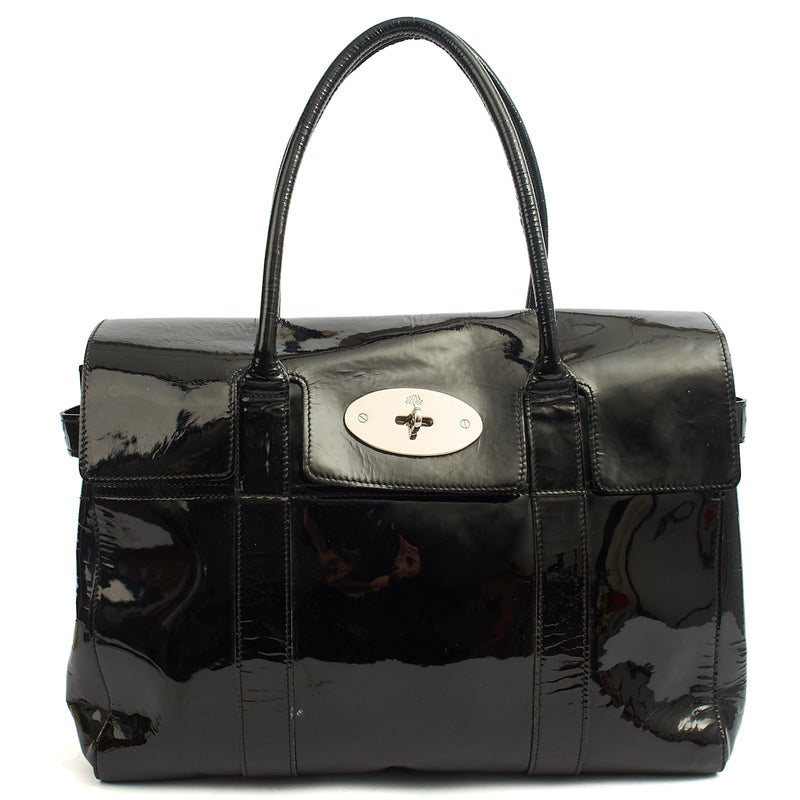 Picture of Mulberry Tote Bayswater Heritage in Black, Patent Leather