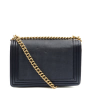 Picture of Chanel Shoulder Bag Boy - New Medium in Blue, Leather