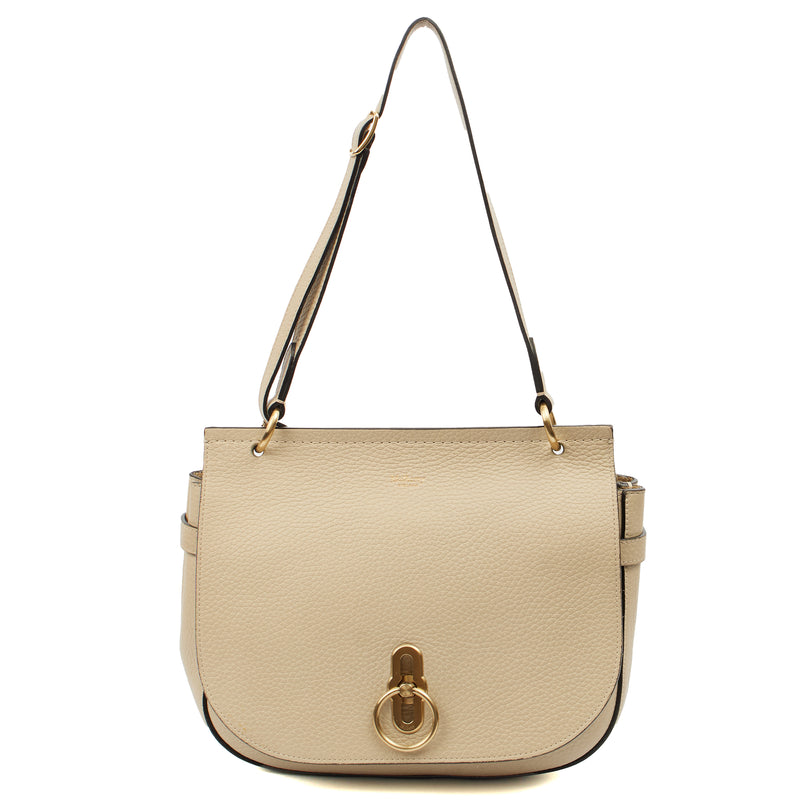 Picture of Mulberry Cross Body Amberley Satchel in Neutral, Calfskin Leather