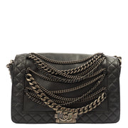 Picture of Chanel Shoulder Bag Boy - Medium in Black, Calfskin Leather