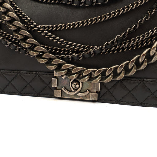 Picture of Chanel Shoulder Bag Boy - Medium in Black, Calfskin Leather