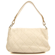 Picture of Chanel Shoulder Bag Vintage Flap Bag  in White, Calfskin Leather