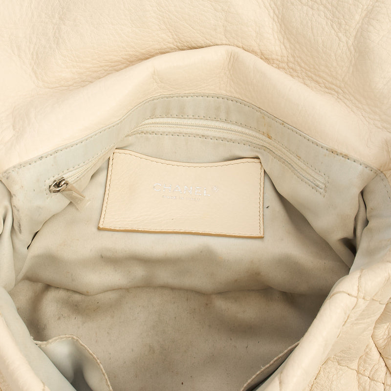 Picture of Chanel Shoulder Bag Vintage Flap Bag  in White, Calfskin Leather