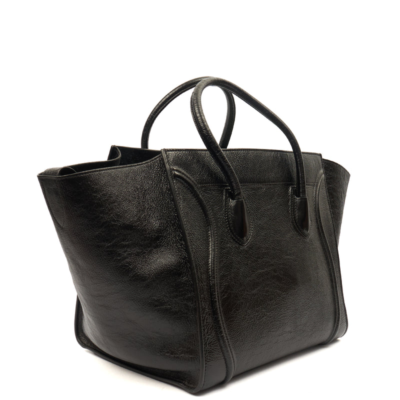 Picture of Celine Tote Luggage - Medium in Black, Patent Leather