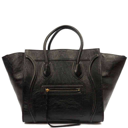 Picture of Celine Tote Luggage - Medium in Black, Patent Leather