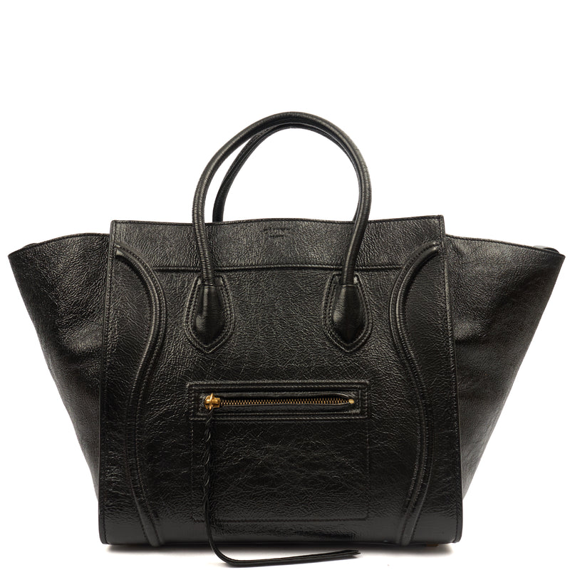 Picture of Celine Tote Luggage - Medium in Black, Patent Leather