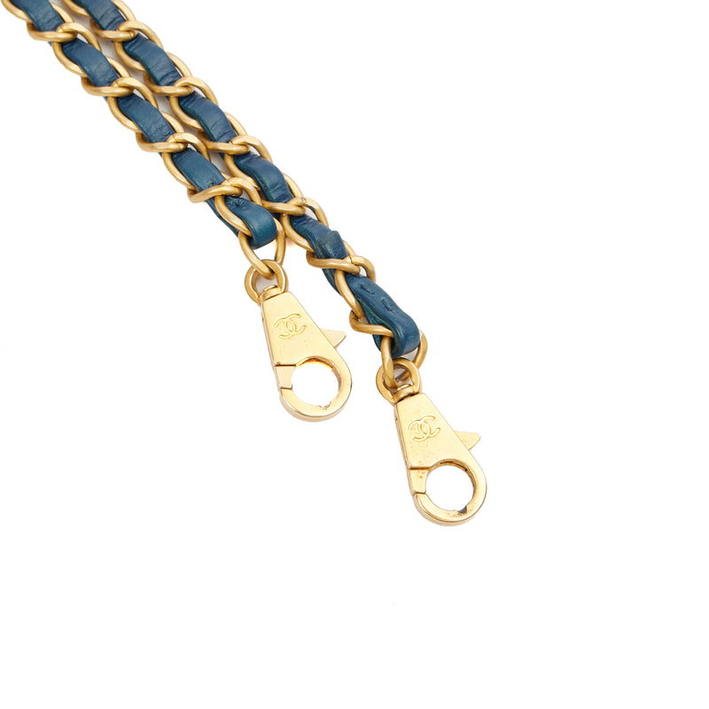 Picture of Chanel Top Handle Coco Top Handle in Blue, Crinkled Calfskin Leather
