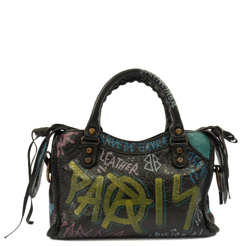 Picture of Balenciaga Mini Bag Classic City - Small in Black, Leather