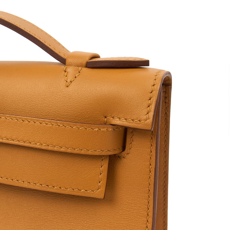 Picture of Hermes Mini Bag Kelly Pochette in Sesame, Swift (Gulli35) Leather