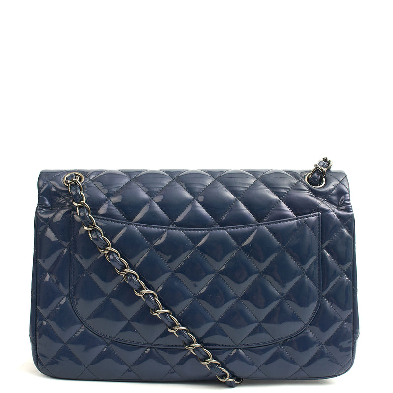 Picture of Chanel Shoulder Bag Jumbo - Double Flap in Navy, Patent Leather