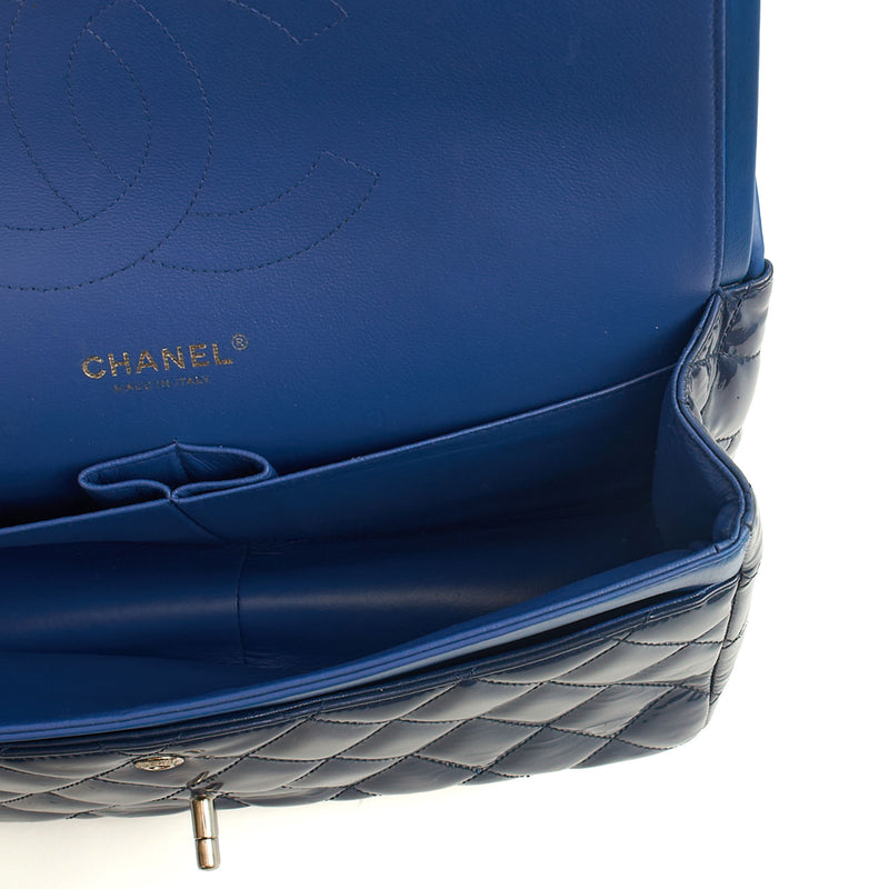 Picture of Chanel Shoulder Bag Jumbo - Double Flap in Navy, Patent Leather