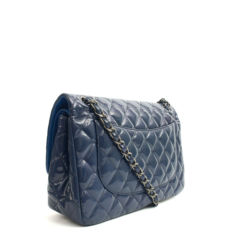 Picture of Chanel Shoulder Bag Jumbo - Double Flap in Navy, Patent Leather