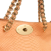 Picture of Mulberry Tote Cecily Tote in Coral Orange, Exotic Effect Leather