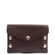 Picture of Mulberry Clutch Studded Pouch in Oxblood, Leather