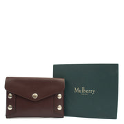 Picture of Mulberry Clutch Studded Pouch in Oxblood, Leather