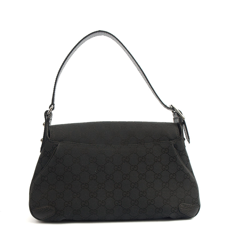 Picture of Gucci Shoulder Bag Horsebit Chain Shoulder Bag in Black, GG Canvas