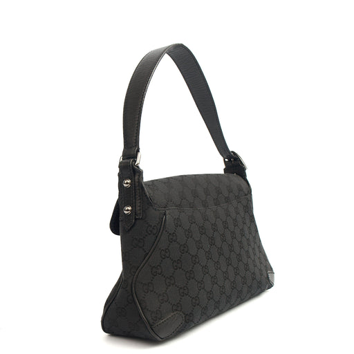 Picture of Gucci Shoulder Bag Horsebit Chain Shoulder Bag in Black, GG Canvas