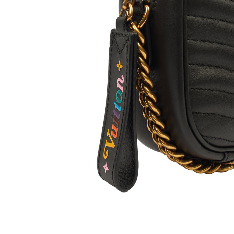 Picture of Louis Vuitton Cross Body New Wave PM Chain Bag  in Black, Leather