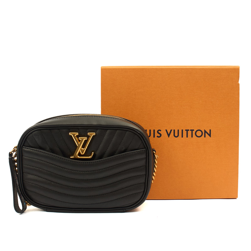 Picture of Louis Vuitton Cross Body New Wave PM Chain Bag  in Black, Leather
