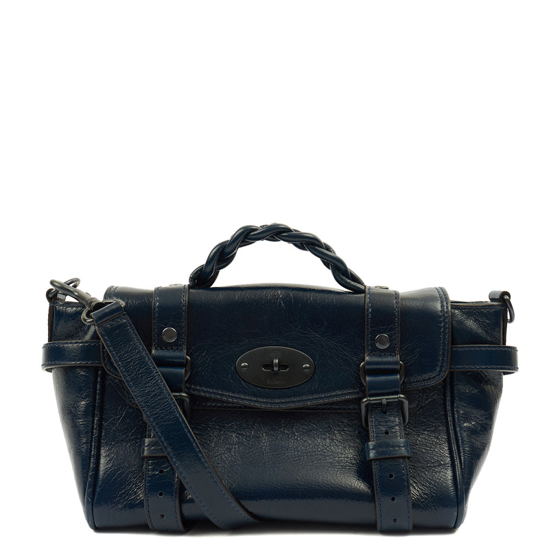 Picture of Mulberry Cross Body Alexa - Mini in Steel Blue, Crinkle Patent