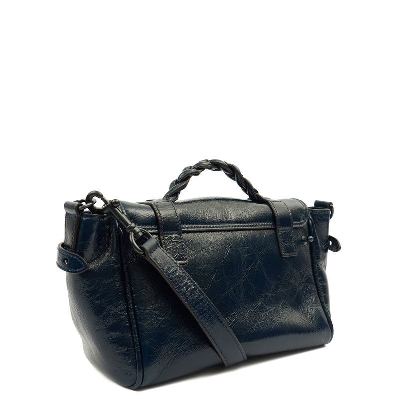 Picture of Mulberry Cross Body Alexa - Mini in Steel Blue, Crinkle Patent