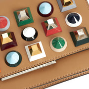 Picture of Fendi Cross Body Wallet on Chain  in Neutral, Leather