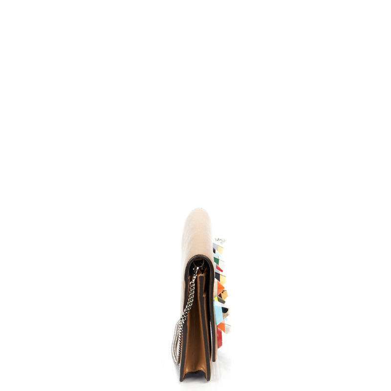 Picture of Fendi Cross Body Wallet on Chain  in Neutral, Leather