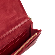 Picture of Christian Dior Clutch Diorama WOC in Burgundy, Calfskin