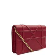 Picture of Christian Dior Clutch Diorama WOC in Burgundy, Calfskin