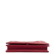 Picture of Christian Dior Clutch Diorama WOC in Burgundy, Calfskin
