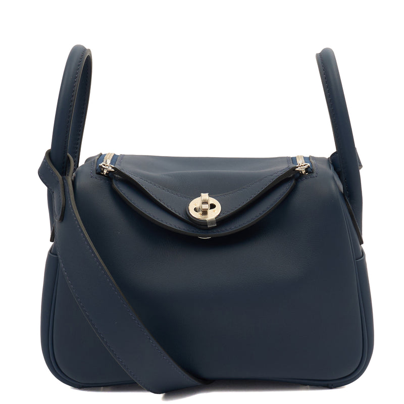 Picture of Hermes Cross Body Lindy - Mini in Bleu Encre, Swift (Gulli35) Leather