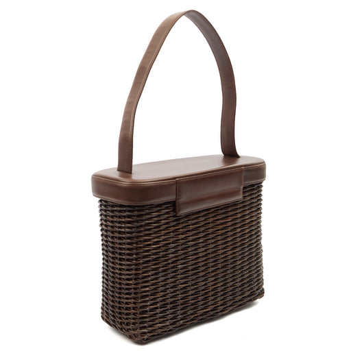 Picture of Chanel Tote Wicker Basket Bag in Brown, Plastic