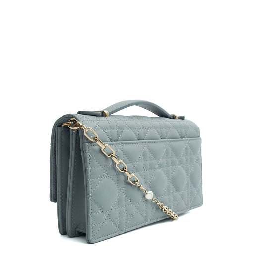 Picture of Christian Dior Top Handle My Dior Daily Chain Pouch in Blue, Cannage Quilted Grain Skin