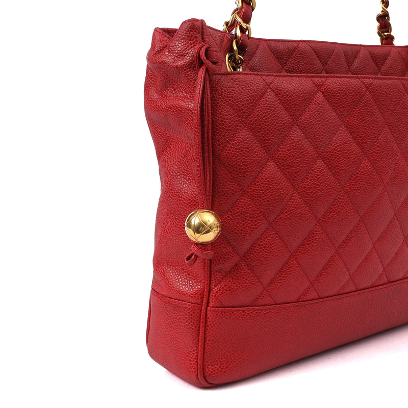 Picture of Chanel Tote Tote in Red, Caviar Leather