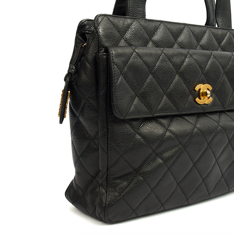 Picture of Chanel Tote Vintage Tote in Black, Caviar Leather
