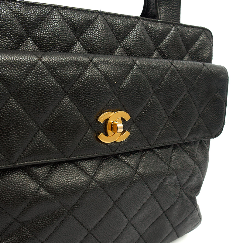 Picture of Chanel Tote Vintage Tote in Black, Caviar Leather
