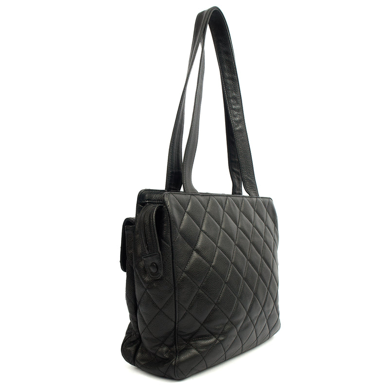 Picture of Chanel Tote Vintage Tote in Black, Caviar Leather