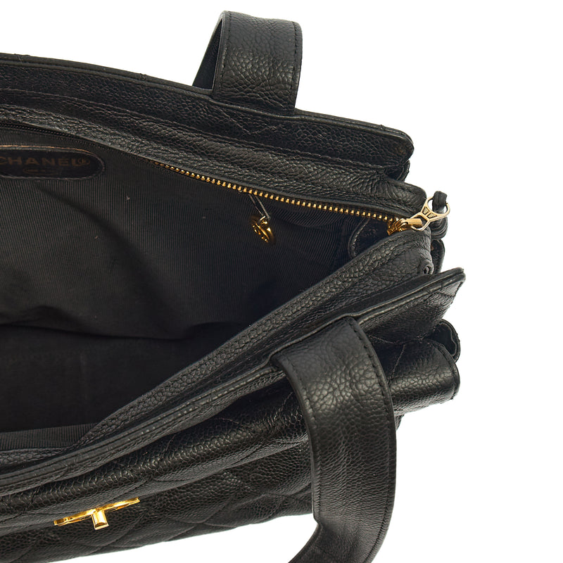 Picture of Chanel Tote Vintage Tote in Black, Caviar Leather
