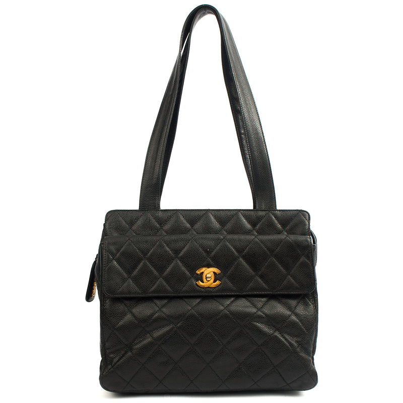 Picture of Chanel Tote Vintage Tote in Black, Caviar Leather