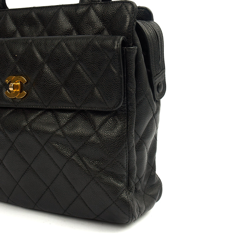 Picture of Chanel Tote Vintage Tote in Black, Caviar Leather