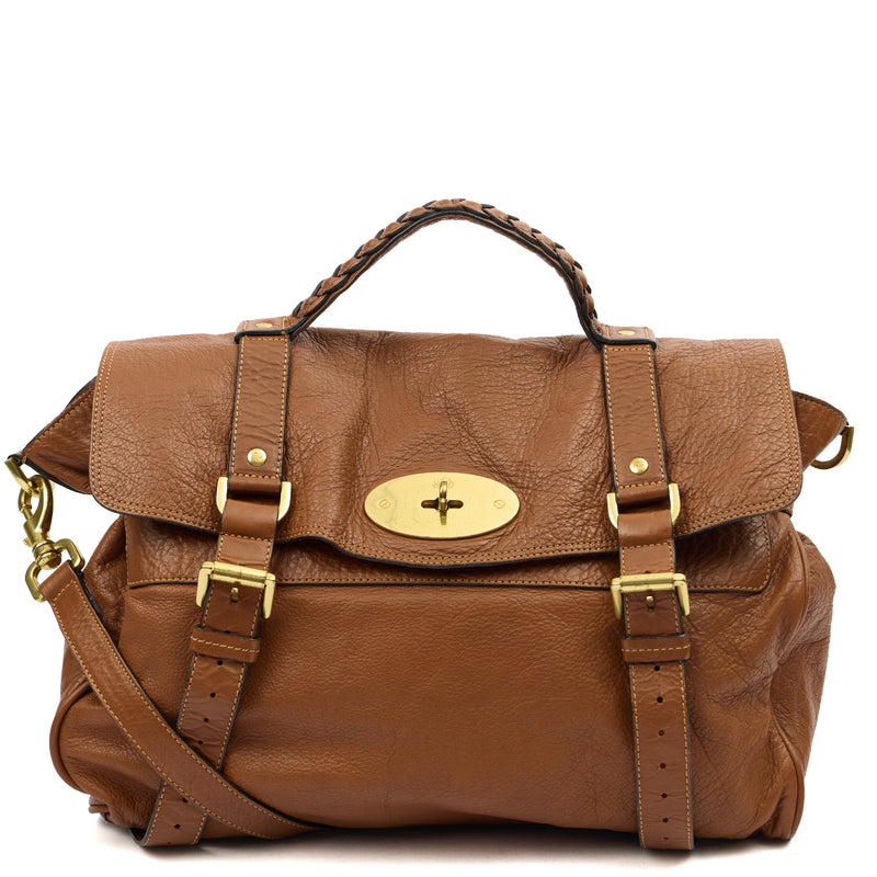 Picture of Mulberry Satchel Alexa in Oak, Leather