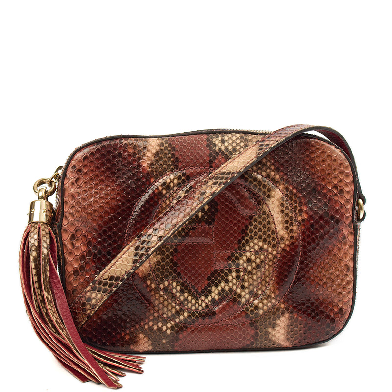 Picture of Gucci Shoulder Bag Soho  Disco Bag - Small in Red, Exotic Effect Leather