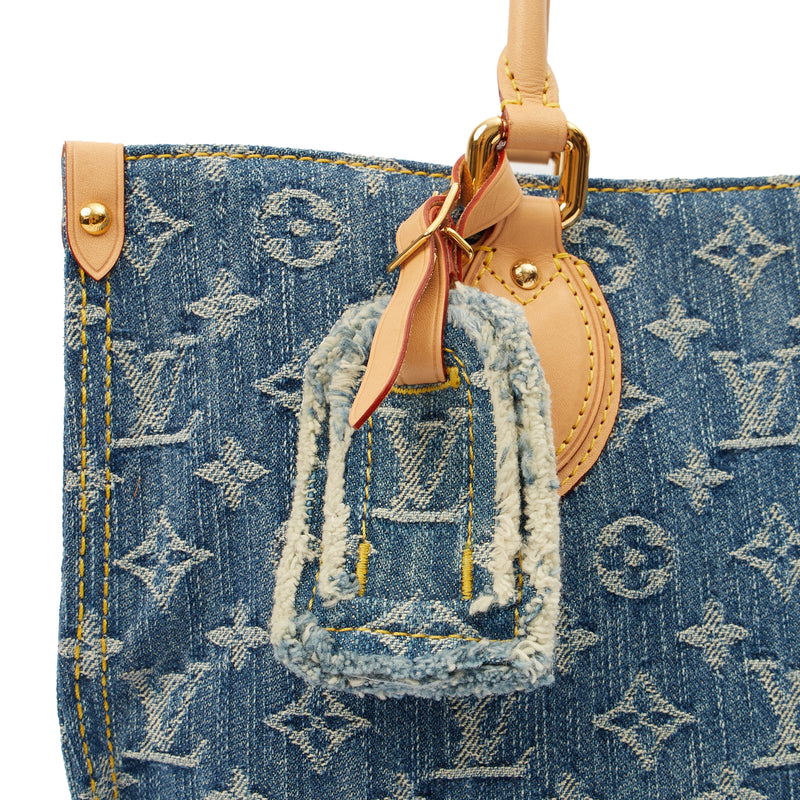 Picture of Louis Vuitton Tote On The Go MM in Denim, Leather