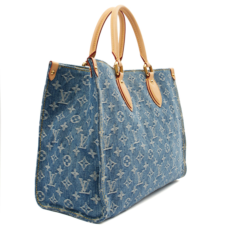 Picture of Louis Vuitton Tote On The Go MM in Denim, Leather