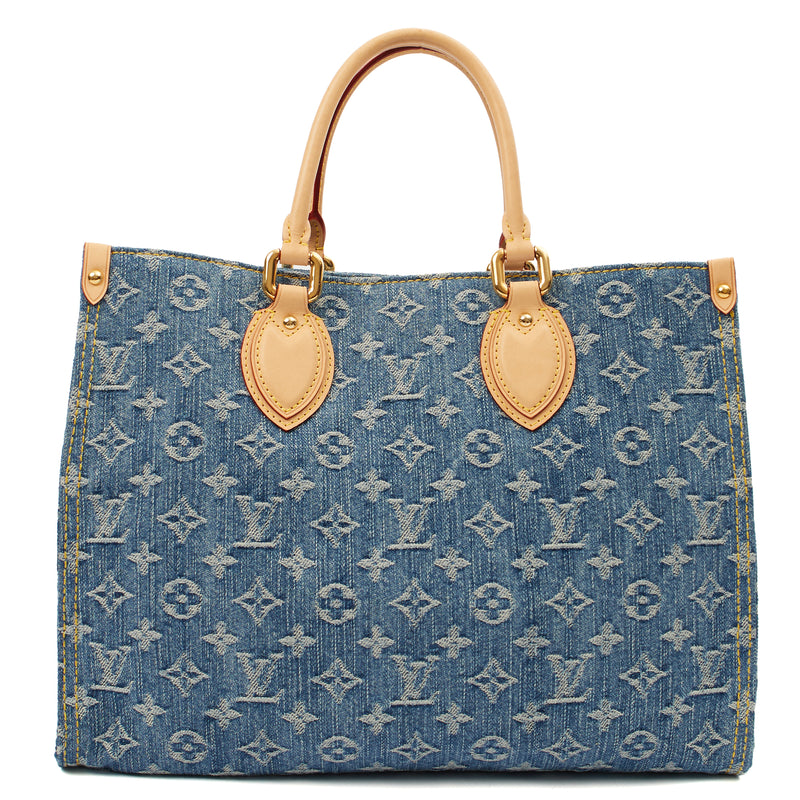 Picture of Louis Vuitton Tote On The Go MM in Denim, Leather