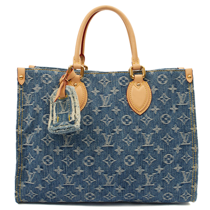 Picture of Louis Vuitton Tote On The Go MM in Denim, Leather