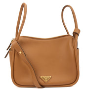 Picture of Prada Cross Body Darling Top-Handle Bag in Cognac, Leather