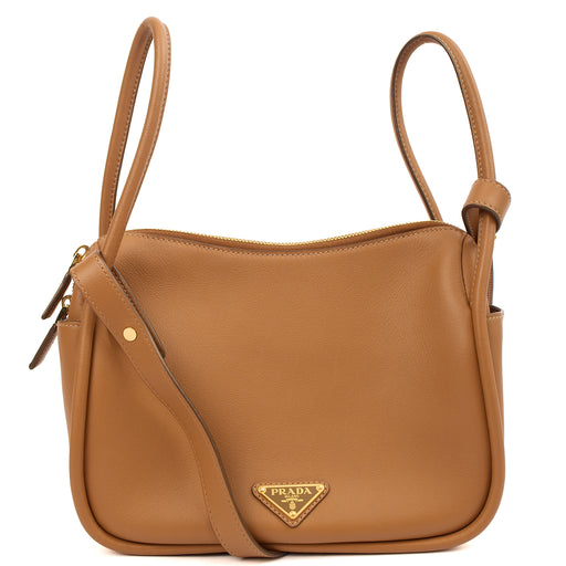 Picture of Prada Cross Body Darling Top-Handle Bag in Cognac, Leather